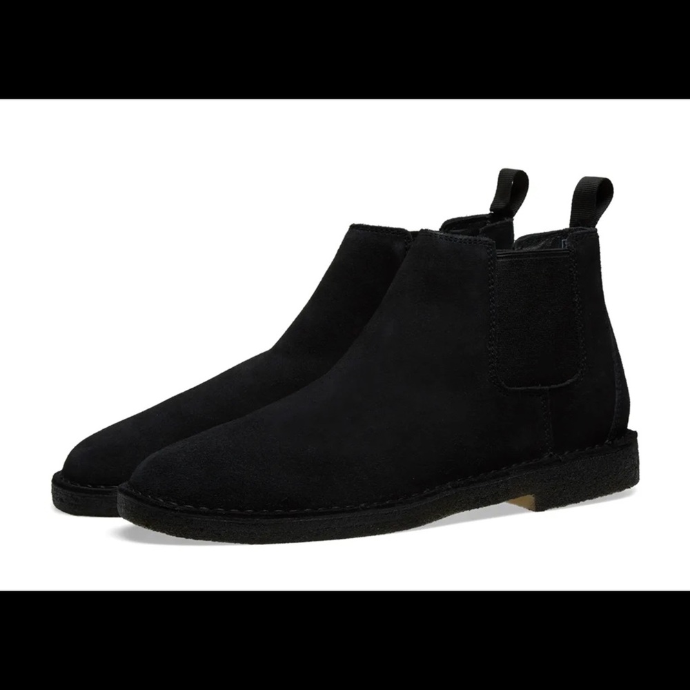 CLARKS ORIGINALS DESERT CHELSEA
BLACK SUEDE